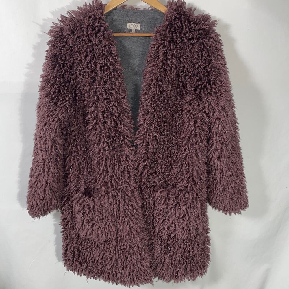 LOGO by Lori Goldstein Twisted Yarn Coat - Women's Size 8 - Fabulous!
